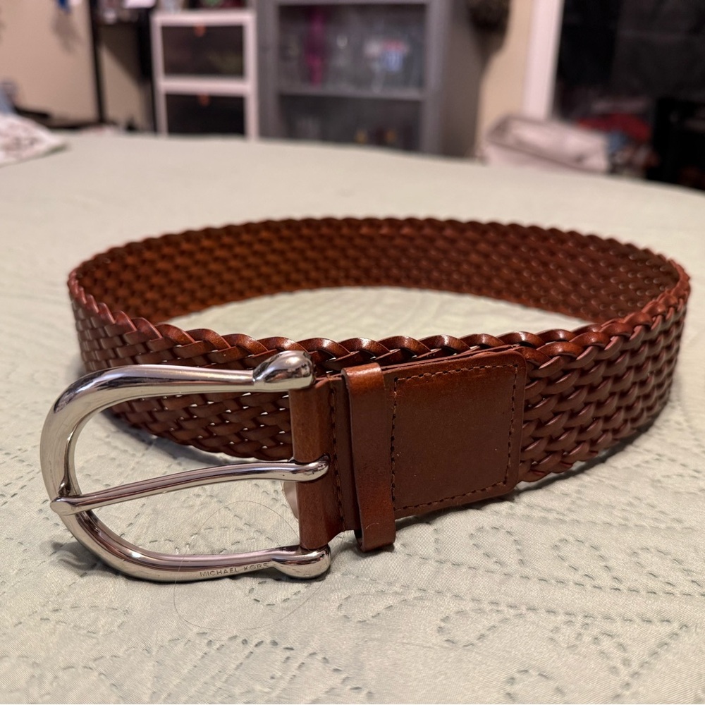 Michael Kors Brown Leather Belt (M)